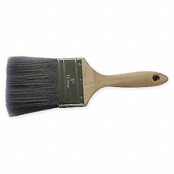 GRAINGER APPROVED Paint Brush 3 Flat Sash Polyester Firm, 1TTW2