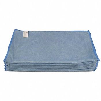 TOUGH GUY Microfiber Cloth 16 x 16 Blue PK12, 1TTX8