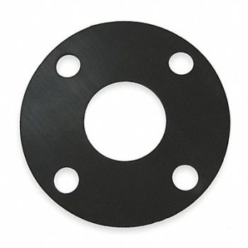 GRAINGER APPROVED Gasket Full Face 3 In Neoprene Black, 1TUT4