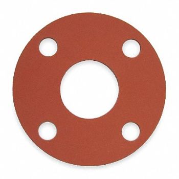 GRAINGER APPROVED Gasket Full Face 1 1/2 In SBR Red, 1TUV1