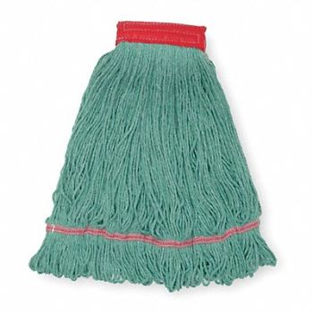 TOUGH GUY Wet Mop Green Cotton, 1TYV6