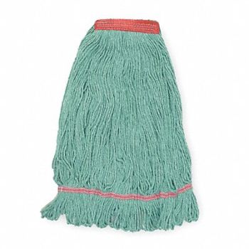 TOUGH GUY Wet Mop Green Cotton, 1TYU3
