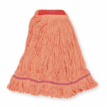 TOUGH GUY Wet Mop Orange Cotton, 1TYU4