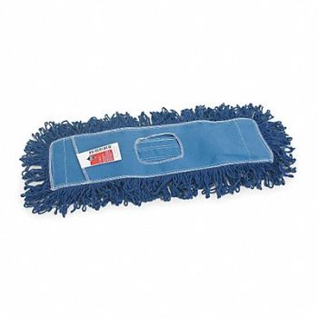TOUGH GUY Dust Mop Blue Cotton/Polyester, 1TZC4