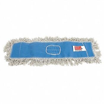 TOUGH GUY Dust Mop Blue/White Cotton, 1TZD4