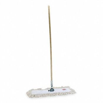 TOUGH GUY Dust Mop Kit 24 in W White, 1TZD9