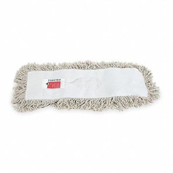 TOUGH GUY Dust Mop White Cotton, 1TZE6