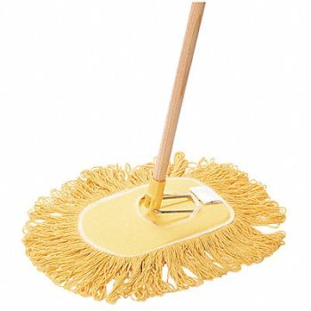 TOUGH GUY Wedge Mop Refill Yellow Cotton, 1TZF9