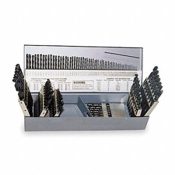 CHICAGO-LATROBE Jobber Drill Set 115 pc HSS, 1U144