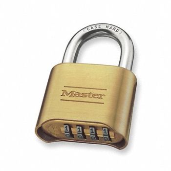 MASTER LOCK Combination Padlock 1 1/2 in Rectangle, 1U172