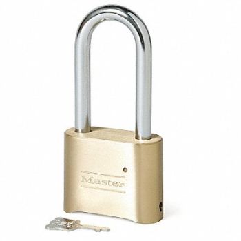 MASTER LOCK Combination Padlock 1 1/2in Rectgle Gold, 1U173