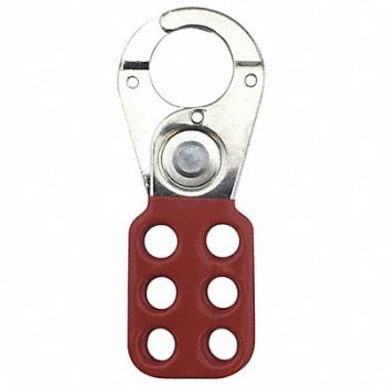 CONDOR Lockout Hasp Snap-On 6 Lock Red, 1U177