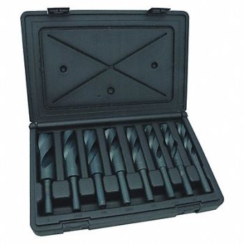 CHICAGO-LATROBE Reduced Shank Drill Set 8pc HSS, 1U194