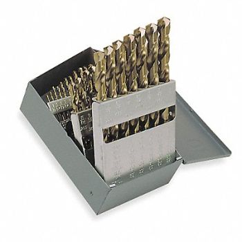 CHICAGO-LATROBE Jobber Drill Set 29 pc Cobalt, 1U196