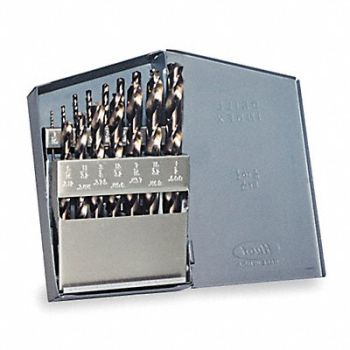 CHICAGO-LATROBE Jobber Drill Set 15 pc Cobalt, 1U200