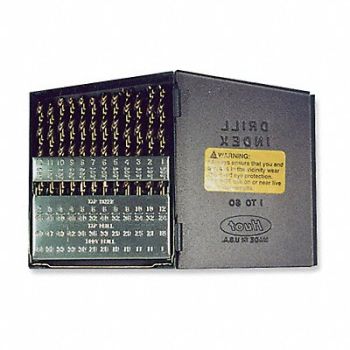 CHICAGO-LATROBE Jobber Drill Set 60 pc Cobalt, 1U202