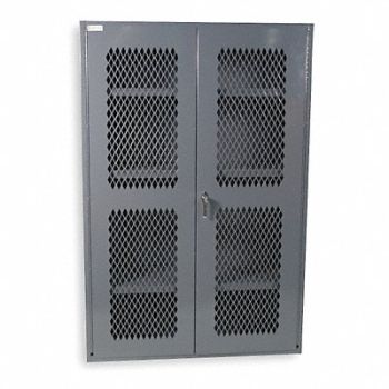 DURHAM MFG Storage Cabinet 72 x48 x18 Gray 3Shlv, 1UBL4