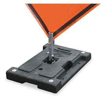DICKE Sign Stand Rubber 12 in Maximum Mast H, 1UBN9