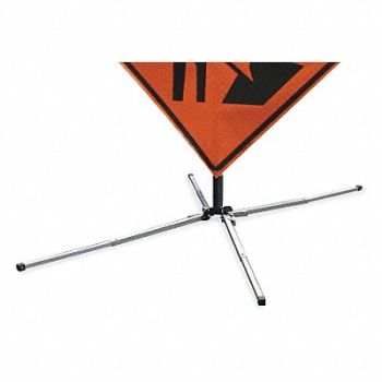 DICKE Sign Stand Aluminum 18 in Maximum Mast H, 1UBP3