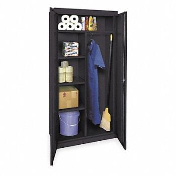 GRAINGER APPROVED Storage Cabinet 72 x36 x18 Black 5Shlv, 1UFA6