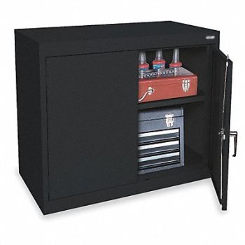 GRAINGER APPROVED F8663 Storage Cabinet 30 x36 x18 Black 1Shlv, 1UFC1