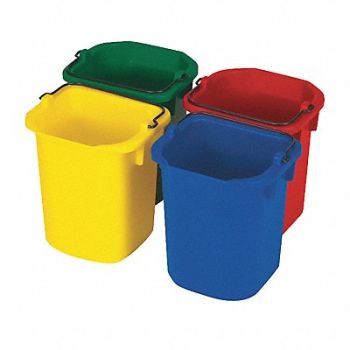 RUBBERMAID COMMERCIAL PRODUCTS Bucket Set 1 1/4 gal Assort Colors PK4, 1UFF6