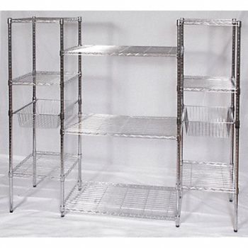 GRAINGER APPROVED Wire Shlv Unit Cap 300 lb 18inx63inx68in, 1UFL4