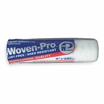 PREMIER Paint Roller Cover 9 L 3/8 Nap Woven, 1UFL7