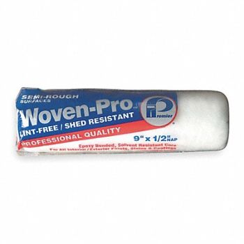 PREMIER Paint Roller Cover 9 L 1/2 Nap Woven, 1UFL8