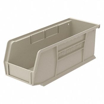 AKRO-MILS F8685 Hang and Stack Bin Stone Plastic 4 in, 1UGN2