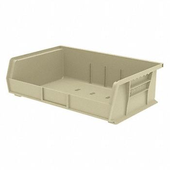 AKRO-MILS F8695 Hang and Stack Bin Stone Plastic 5 in, 1UGN9