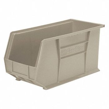 AKRO-MILS F8694 Hang and Stack Bin Stone Plastic 9 in, 1UGP1