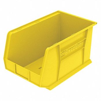 AKRO-MILS F8691 Hang and Stack Bin Yellow Plastic 10 in, 1UGP9
