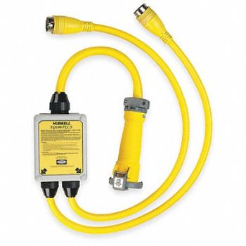 HUBBELL WIRING DEVICE-KELLEMS Cord Adapter 100A None None, 1UKB7