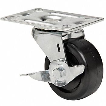 GRAINGER APPROVED NSF-Listed Plate Caster Swivel 210 lb., 1UKT4