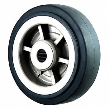 GRAINGER APPROVED Nonmark RBBR Tread Plastic Core Wheel, 1ULR5
