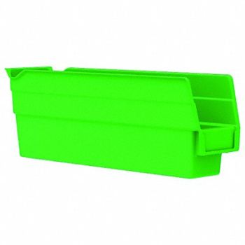 AKRO-MILS Shelf Bin Green Indstr Grd Poly 4 in, 1UMR7