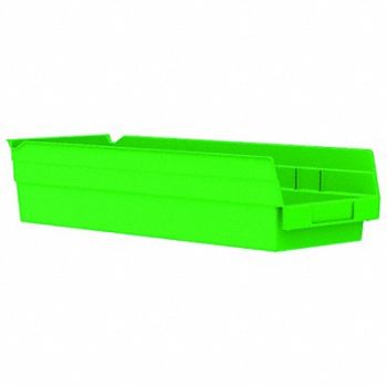 AKRO-MILS Shelf Bin Green Indstr Grd Poly 4 in, 1UMT4