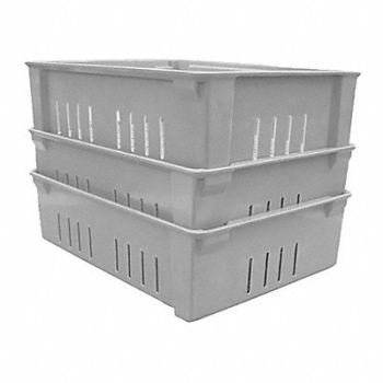 MOLDED FIBERGLASS Straight Wall Ctr Gray Vented FRC, 1UVP3