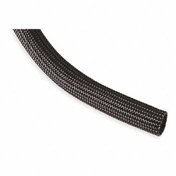 TECHFLEX Sleeving 0.750 in 25 ft Black, 2RLU4