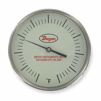 DWYER K3124 Bimetal Thermom 5 In Dial 0 to 500F, 1UYZ6
