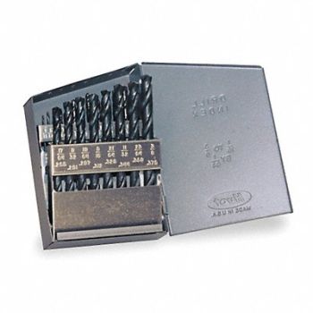 CHICAGO-LATROBE Screw Machine Drill Bit Set 21pc HSS, 1V689