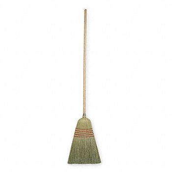 TOUGH GUY Corn Broom 38 in Handle L 11 in Face, 1VAB7