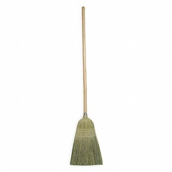 TOUGH GUY Corn Broom 38 in Handle L 12 in Face, 1VAB9