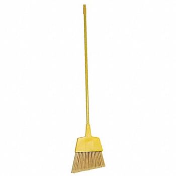 TOUGH GUY Angle Broom 47 in Handle L 12 in Face, 1VAC5