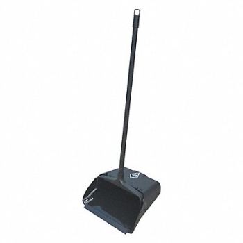 TOUGH GUY Long Handled Dust Pan Black, 1VAJ6