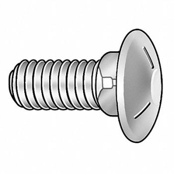 GRAINGER APPROVED CrrgBlt Stl HDGlv 1in Sqr PK800, 164W19