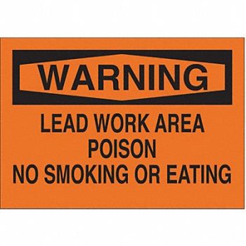 BRADY Safety Sign Label 3 1/2inx5in Polyester, 1VC64