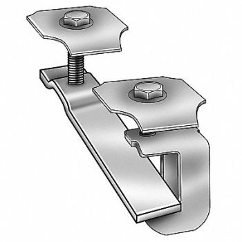 GRAINGER APPROVED Grating Clip Connector Stl 2 Bar H PK10, 1VCA6