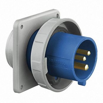 HUBBELL WT Pin and Sleeve Inlet Blue 2P 3W 20 A, 1VCJ7